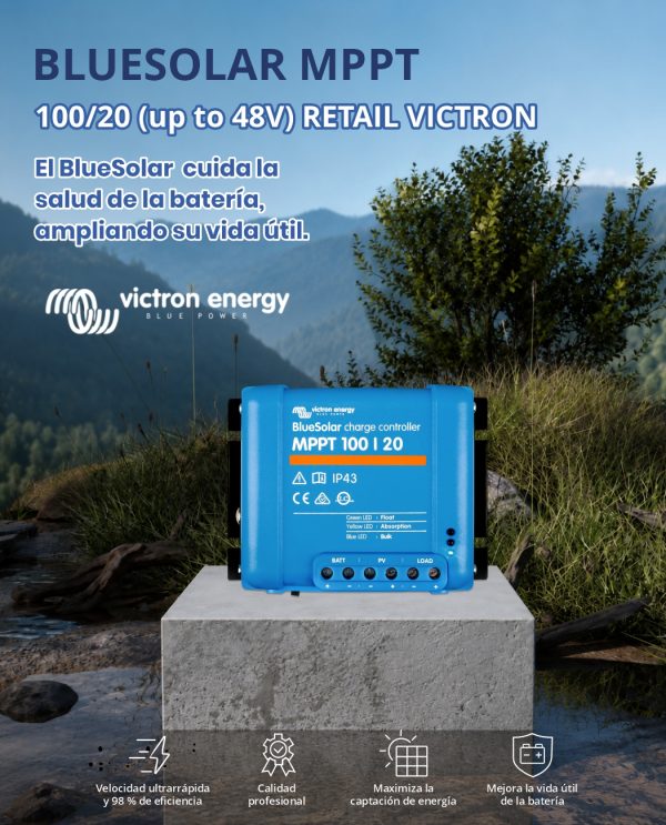 BLUESOLAR MPPT 100/20 (up to 48V) RETAIL VICTRON
