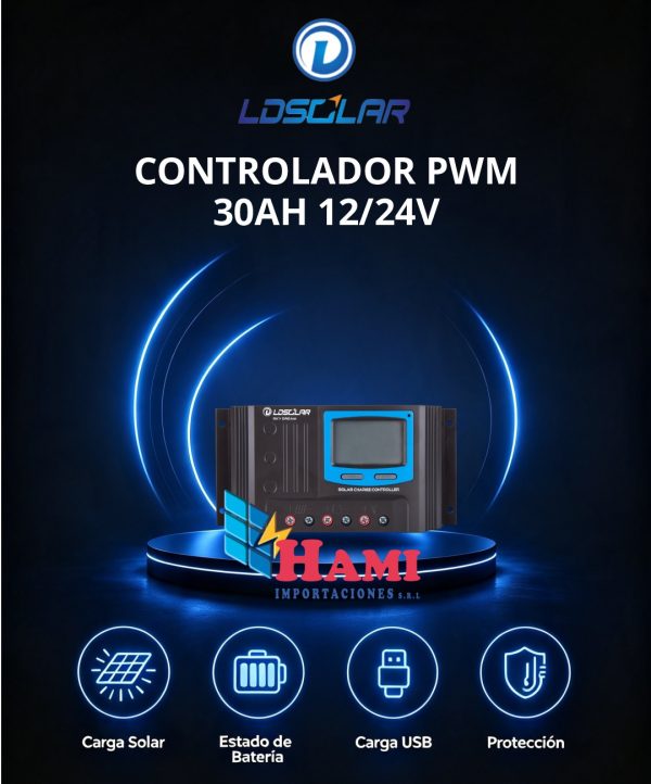 CONTROLADOR PWM 30AH LD SOLAR
