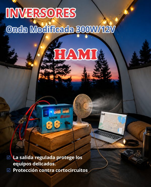 INVERSOR NACIONAL 300W/12V