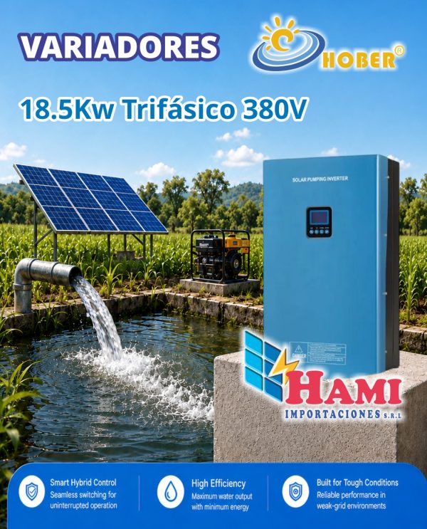 VARIADOR HOBER 18.5KW TRIFASICO 380V