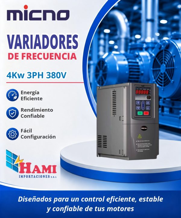 VARIADOR MICNO 4KW TRIFASICO 380V